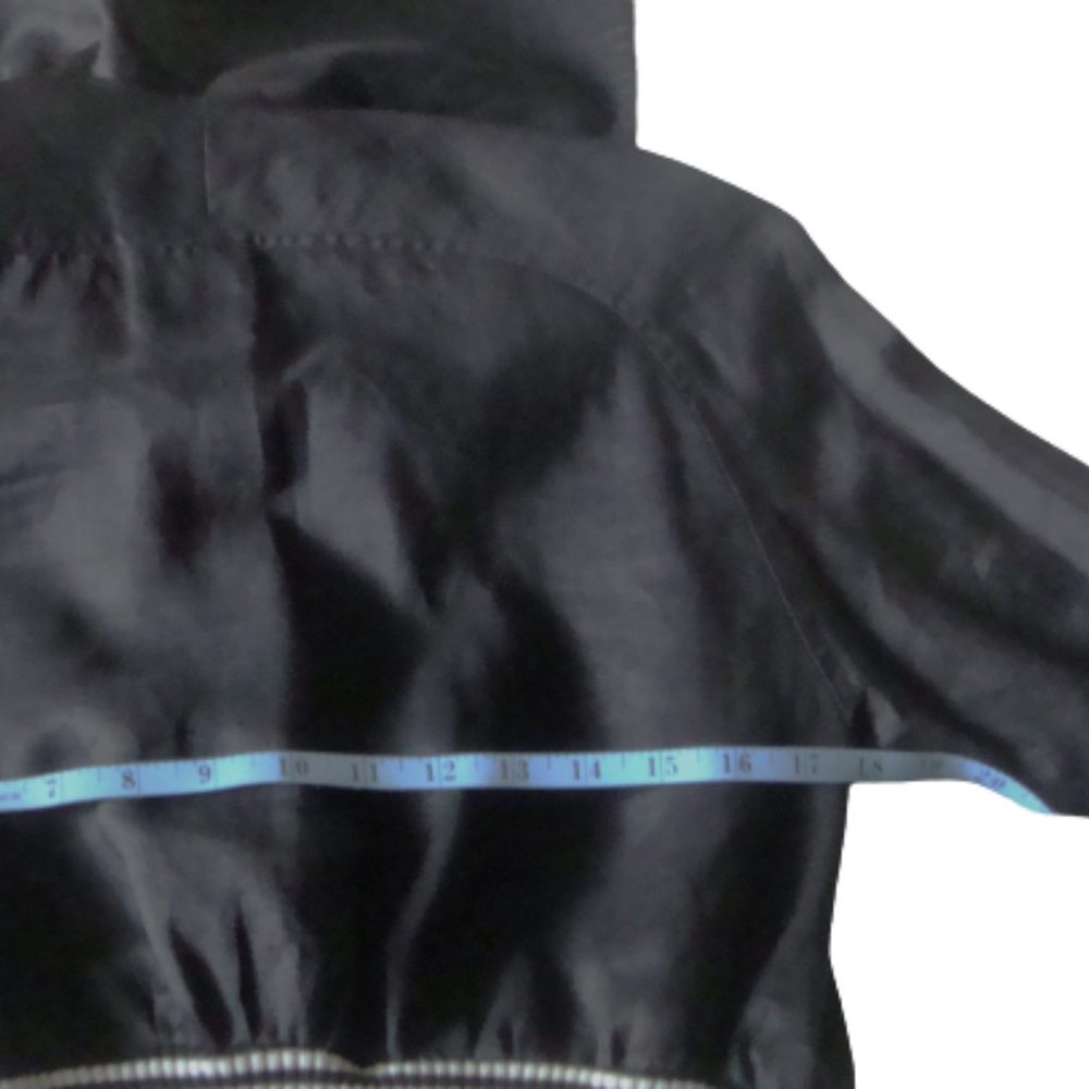 80s Structured Sailor Crisp Black Linen Balloon Sleeve Top - Picture 8 of 16